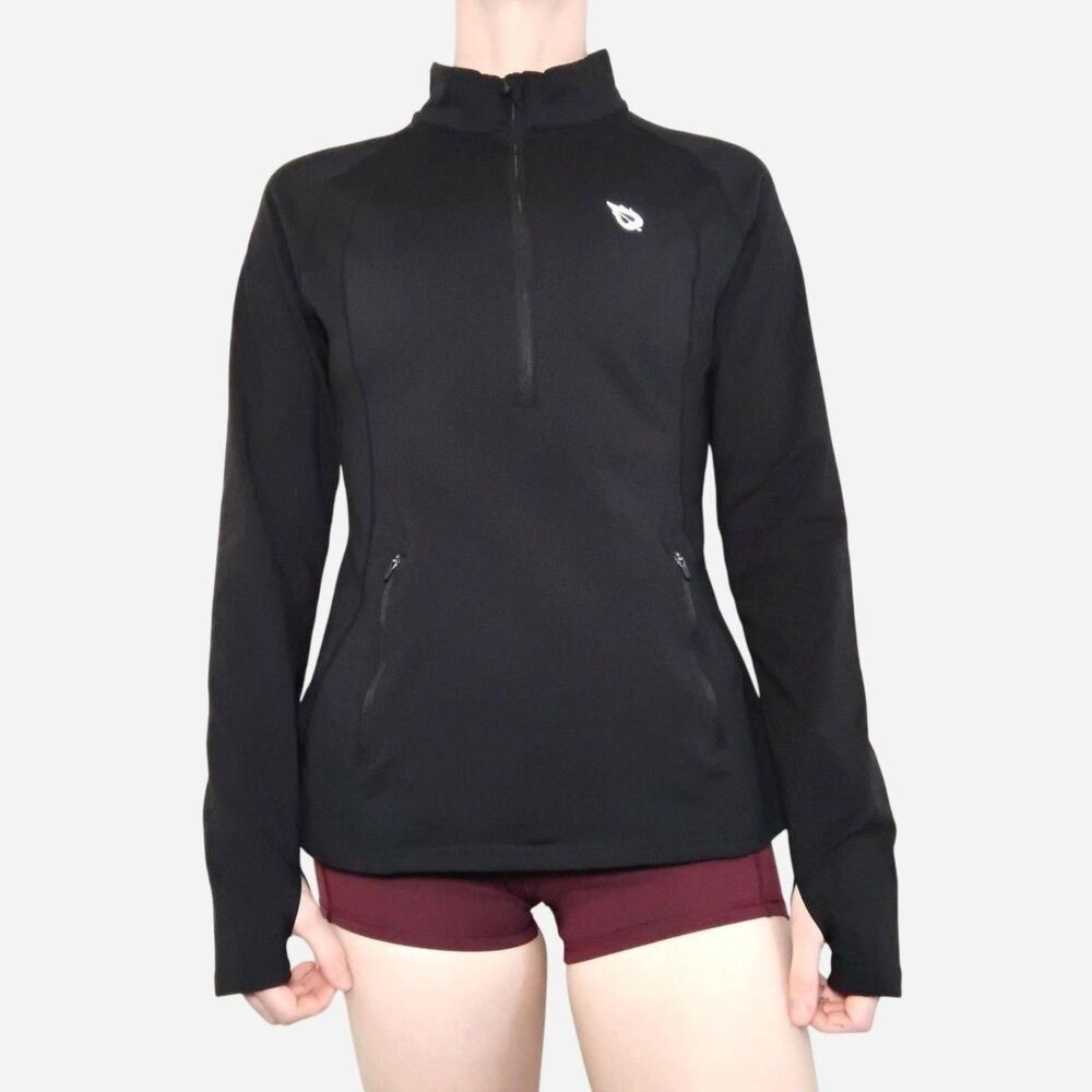 Baleaf Fleece Lined Half Zip Pullover Size Small Black